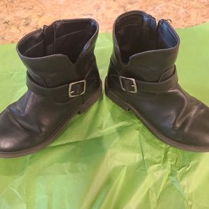 Girls Size 13 black moto boots